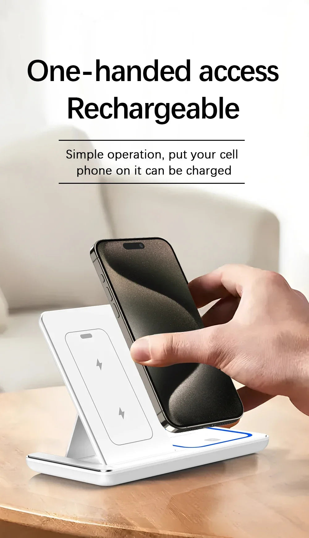 30W Magnetic Wireless Charger Stand for iPhone 15 14 13 12 Pro Max Apple Watch 8 7 Airpods Pro 3 In 1 Fast Phone Charging Sation