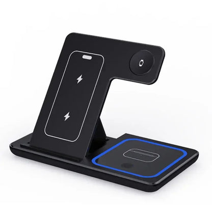 30W Magnetic Wireless Charger Stand for iPhone 15 14 13 12 Pro Max Apple Watch 8 7 Airpods Pro 3 In 1 Fast Phone Charging Sation