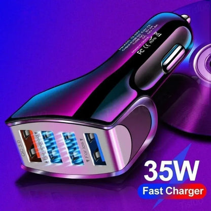 Quick Charge 3.0 Car Charger 4 Ports Fast charging adapter