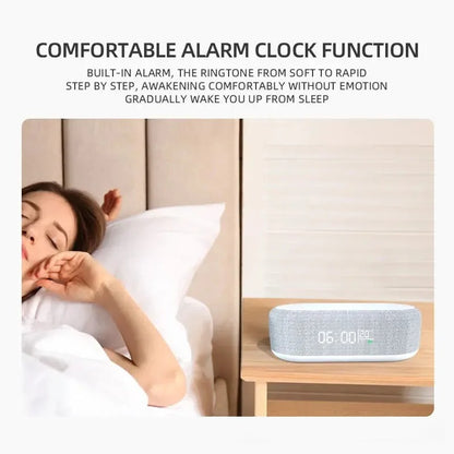 Alarm Clock W/Built in 15W Charging mount, built in night lamp, and digital thermometer